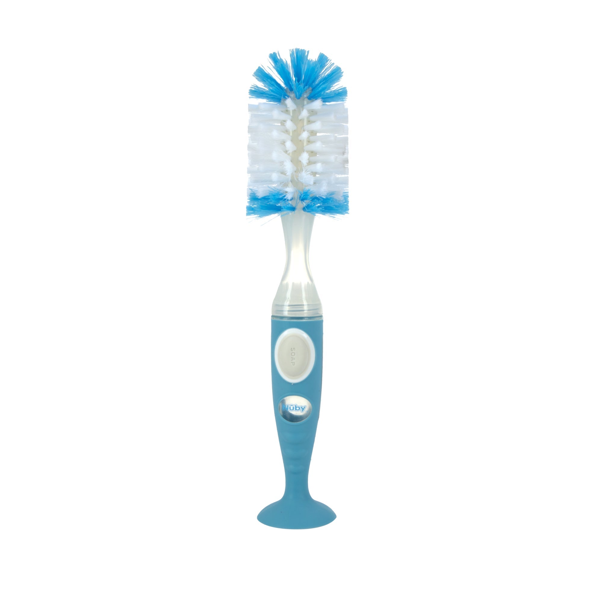 Easy Clean Soap Dispensing Brush with Suction Base