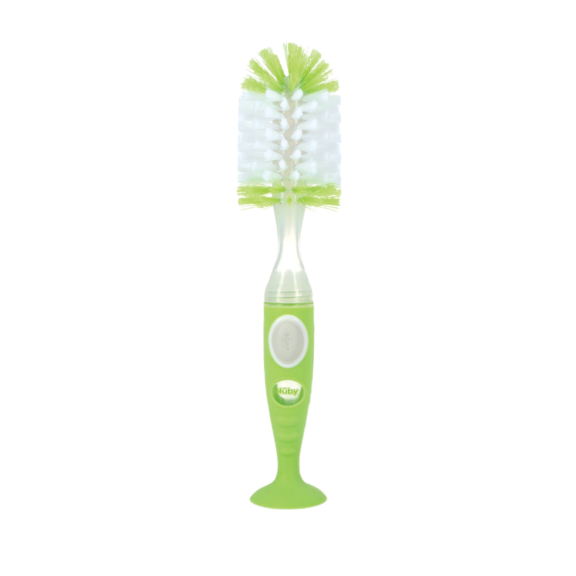 Easy Clean Soap Dispensing Brush with Suction Base